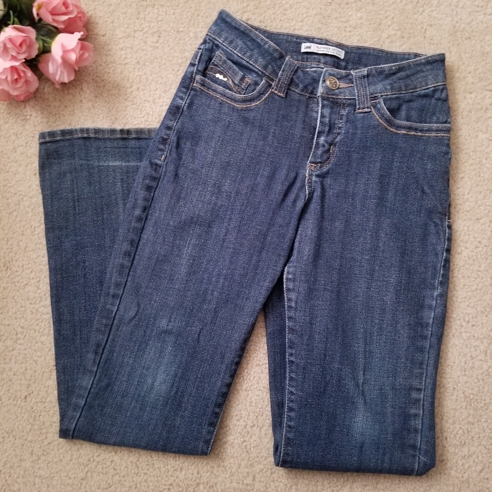 Lee Dark Wash Slender Waist Sequin Bootcut Jeans